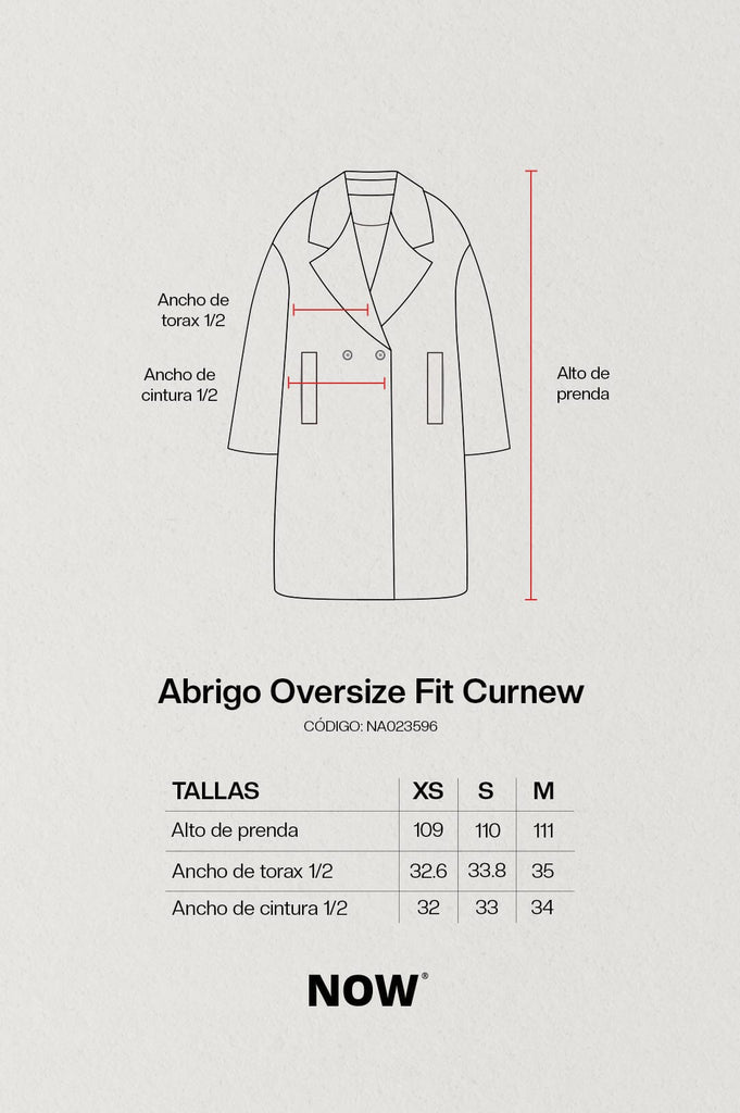 Abrigo Oversize Fit Curnew ABRIGOS NOW 