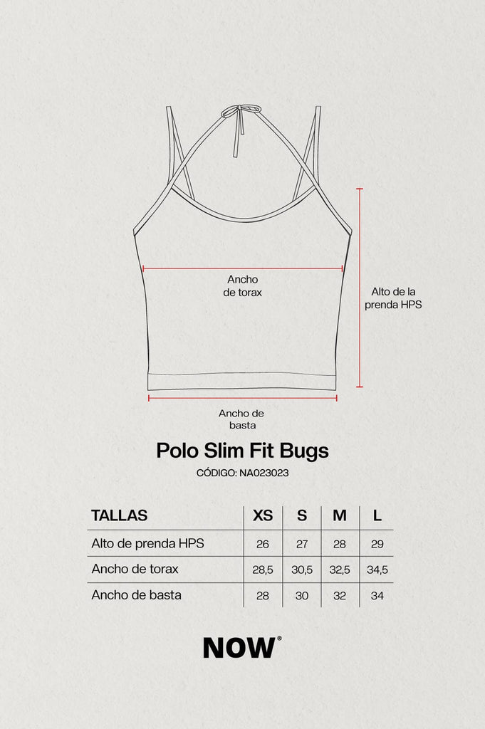 Polo Slim Fit Bugs CROPTOPS NOW 