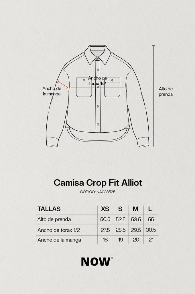 Camisa Crop Fit Alliot CAMISAS NOW 