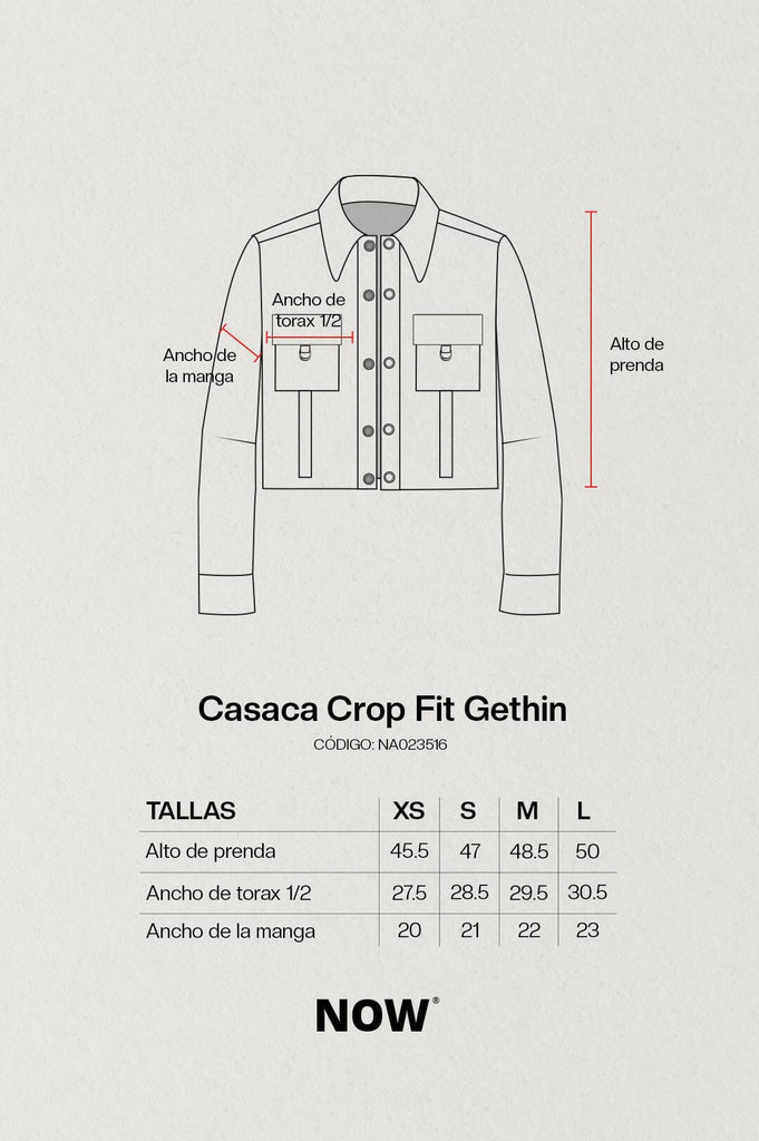 Casaca Crop Fit Gethin CASACAS NOW 