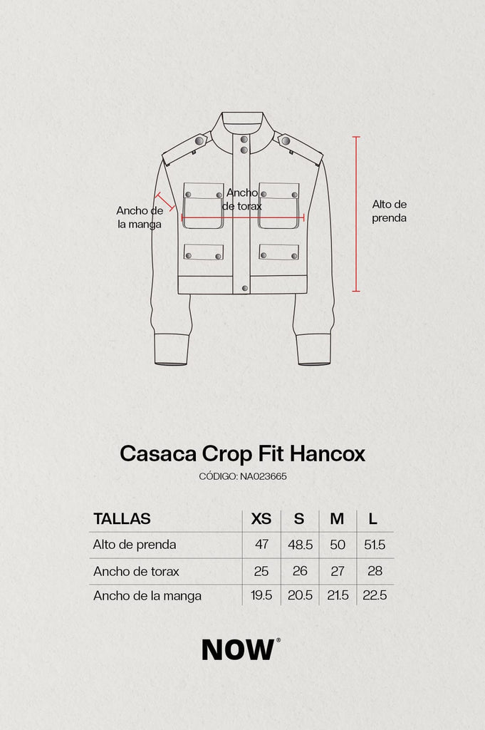 Casaca Crop Fit Hancox CASACAS NOW 