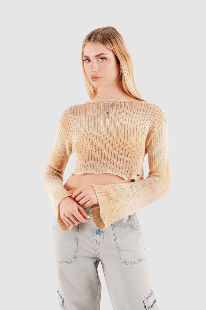 Croptop Tejido Dasha CROPTOPS NOW Beige XS 