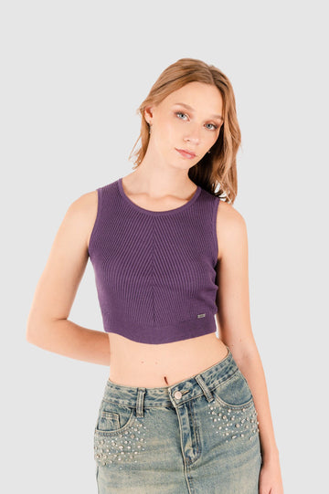 Crop Tejido Aways POLOS NOW Morado XS 