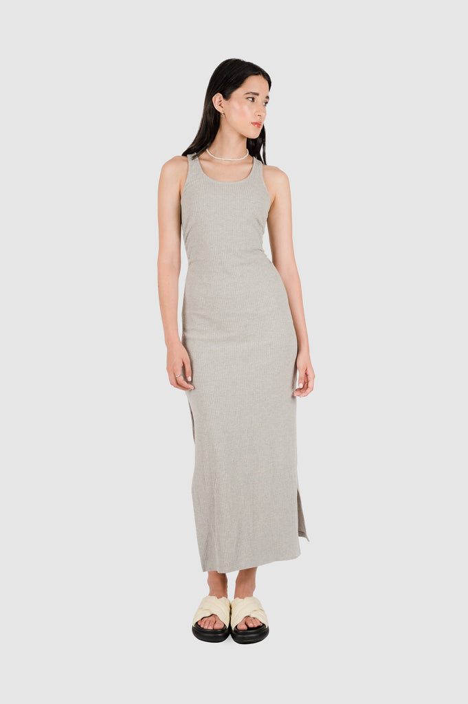 Maxi Vestido Sateri VESTIDOS NOW Gris XS 