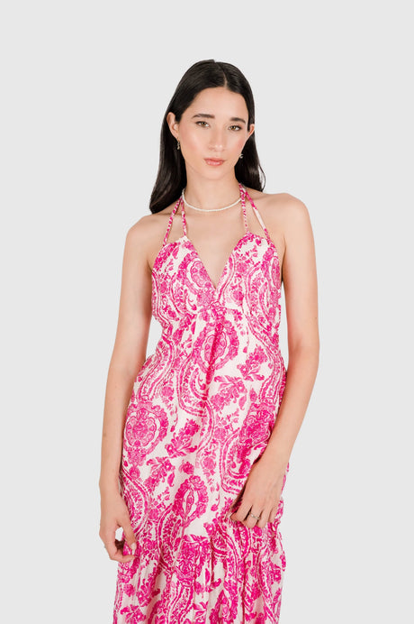 Maxi Vestido Tess VESTIDOS NOW Fucsia S 
