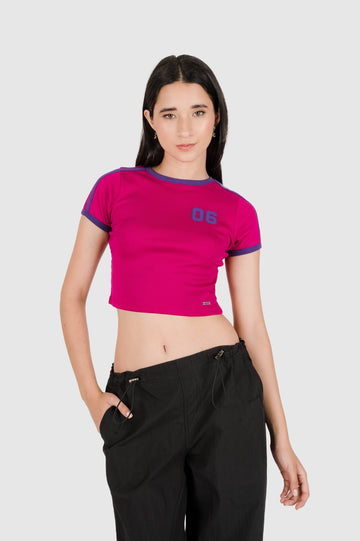 Polo Crop Bibb POLOS NOW Fucsia XS 