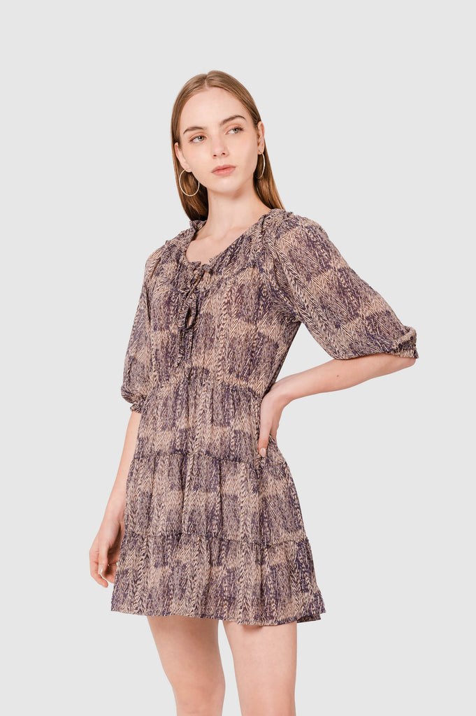 Mini Vestido Pierce VESTIDOS NOW Morado XS 