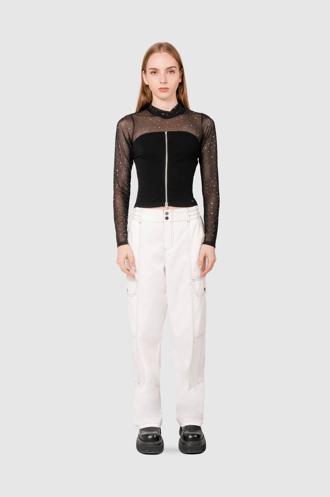 Blusa Slim Fit Hyder BLUSAS NOW Negro XS 