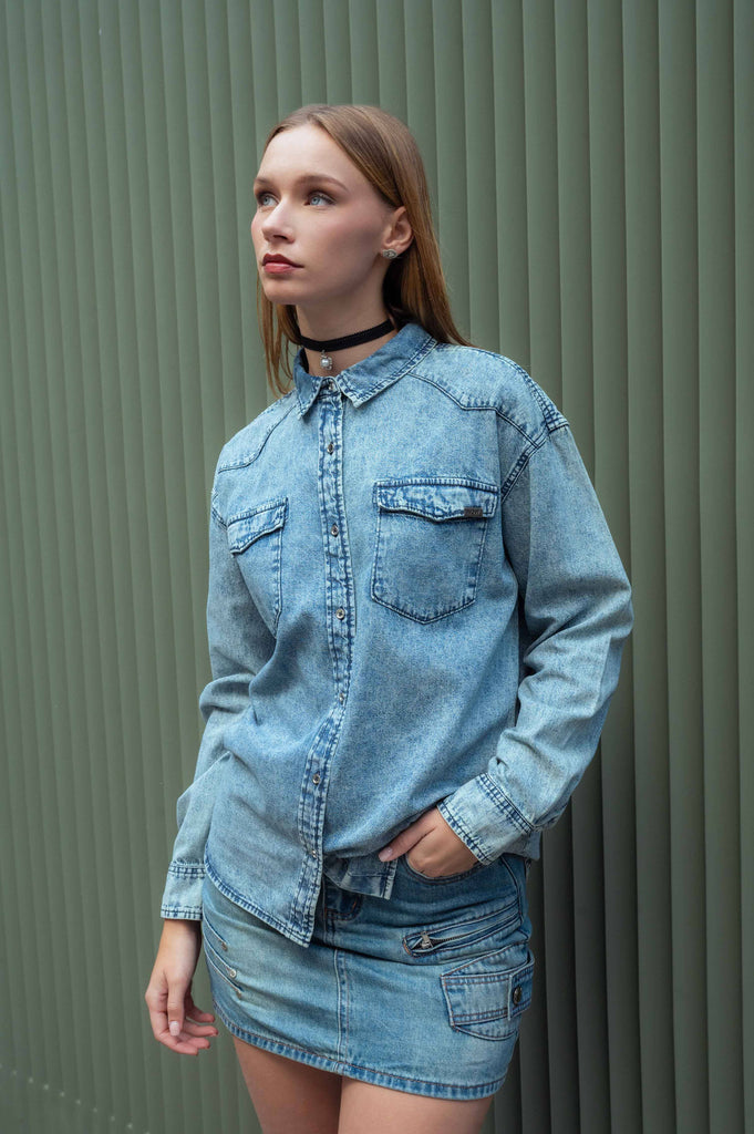 Camisa Regular Fit Azru CAMISAS NOW Azul S 