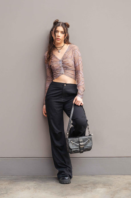 Top Broklyn M/Larga Mesh CROPTOPS NOW 