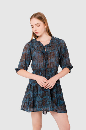 Mini Vestido Pierce VESTIDOS NOW Azul XS 
