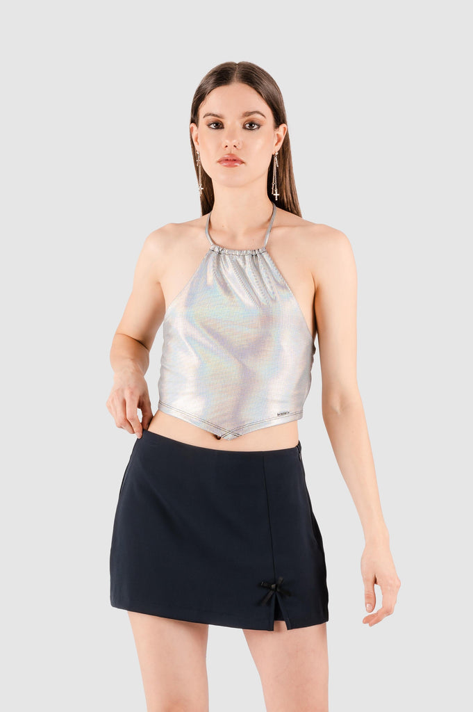 Croptop Misuri CROPTOPS NOW Plateado XS 