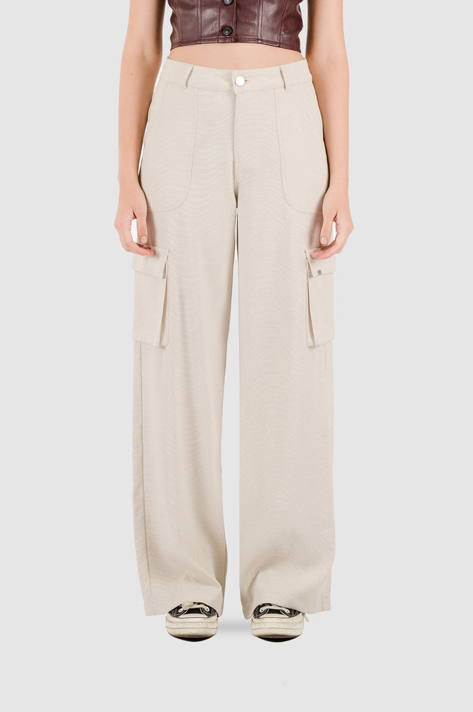 Pantalón Cargo Recto Brescia PANTALONES NOW Beige S 