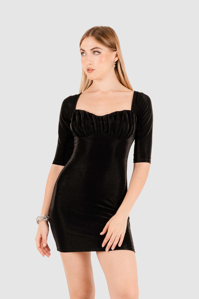 Mini Vestido Harlow VESTIDOS NOW Negro XS 