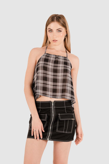 Blusa Crop Delvik BLUSAS NOW Negro XS 