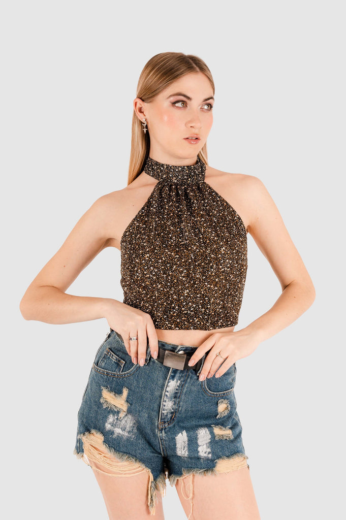 Croptop Kayla CROPTOPS NOW Verde Oscuro XS 