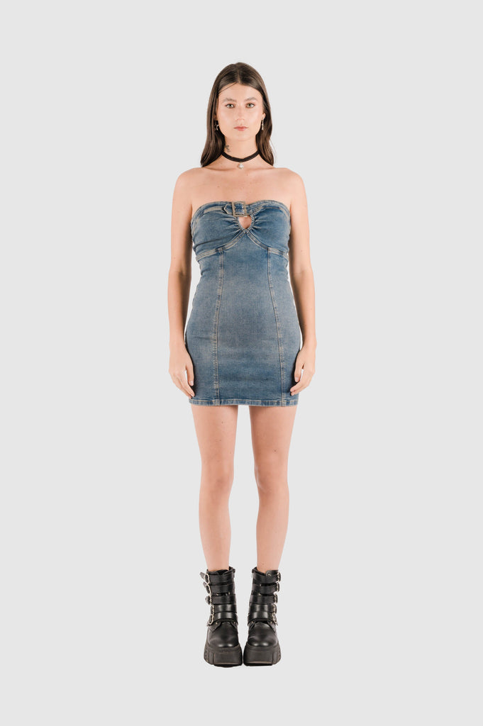 Vestido Denim Akela VESTIDOS NOW 