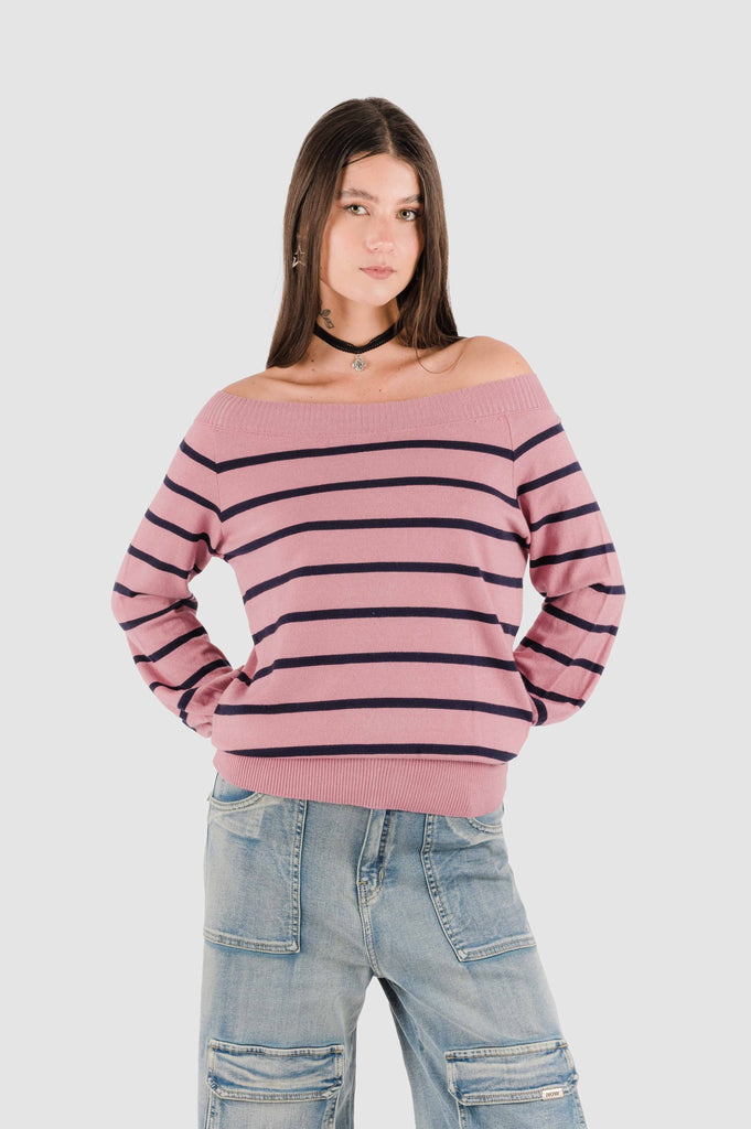 Chompa Off Shoulder Grover CHOMPAS NOW Rosado XS 