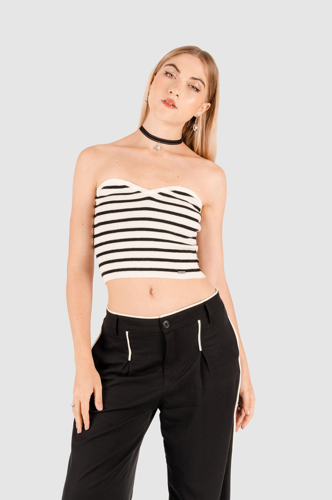 Crop Slim Fit Reilly CROPTOPS NOW Negro XS 