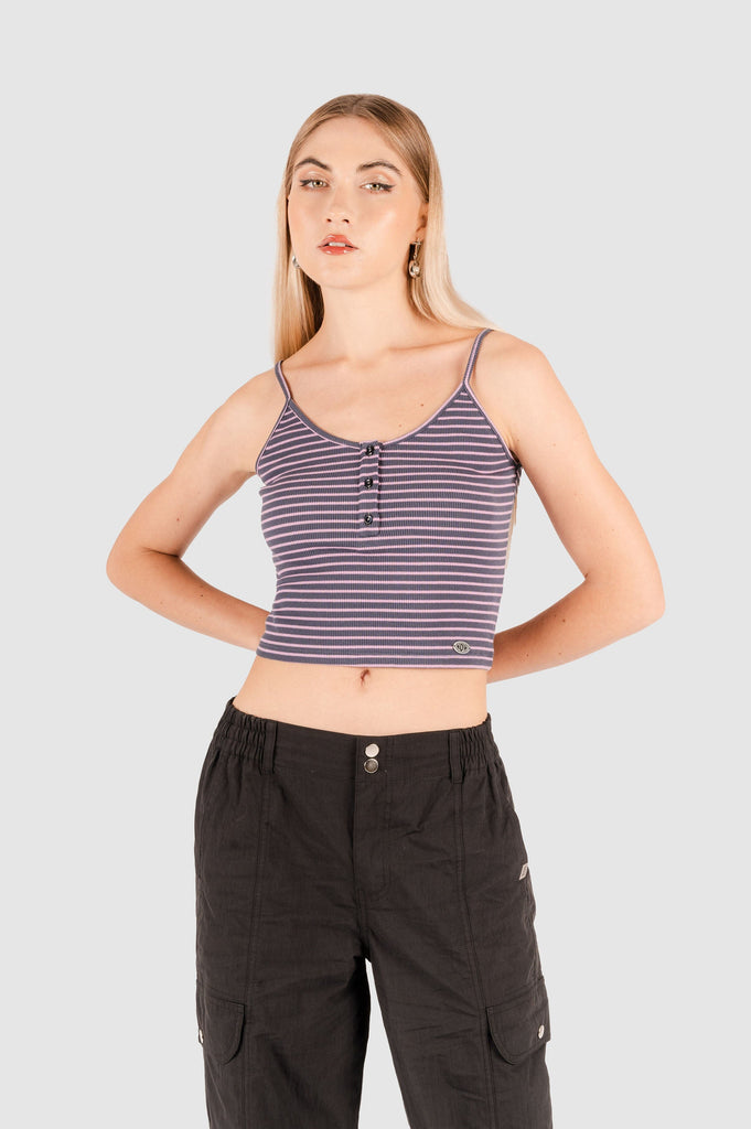 Crop Slim Fit Tag CROPTOPS NOW Morado XS 