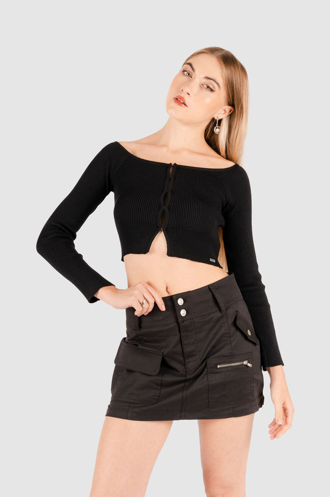 Crop Slim Fit Napoles CHOMPAS NOW Negro XS 