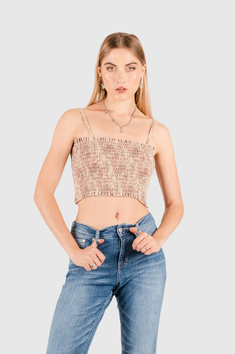 Crop Ecru CROPTOPS NOW Rosado XS 