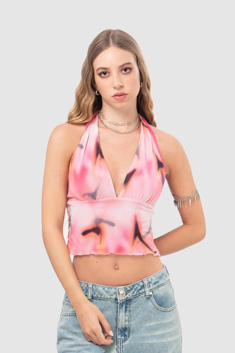 Blusa Slim Fit Salin BLUSAS NOW Rosado XS 
