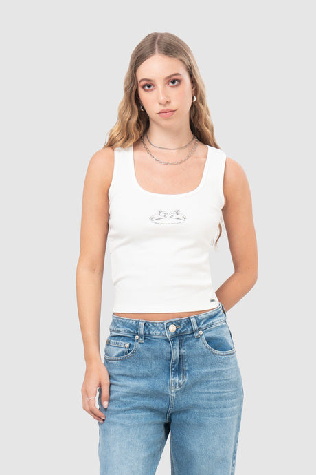 Tank Slim Fit Zentra POLOS NOW Blanco XS 