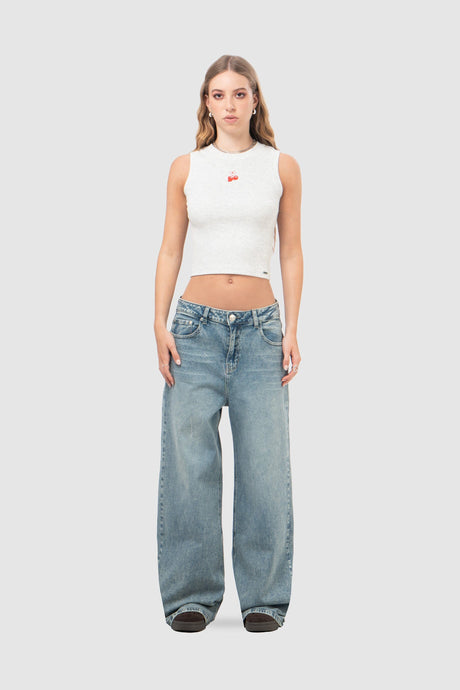 Pantalon Wide Leg Bernis PANTALONES NOW Azul 24 