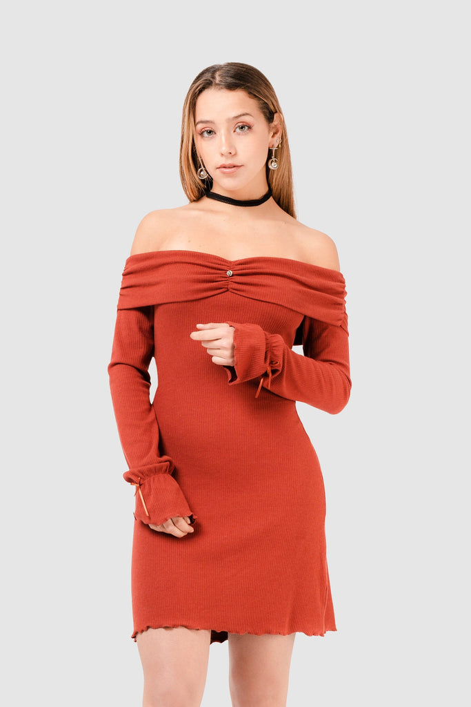 Mini Vestido Kyle VESTIDOS NOW Naranja XS 