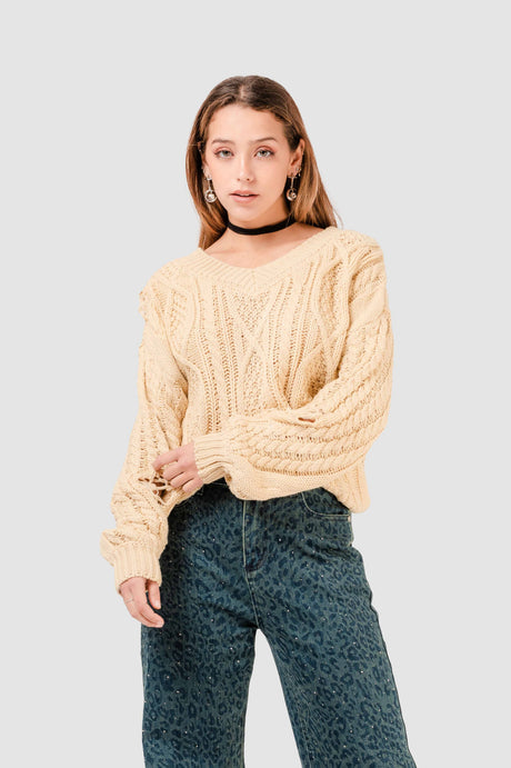 Chompa Soft CHOMPAS NOW Beige Claro S 