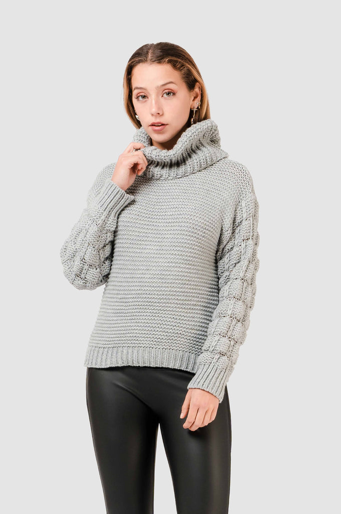 Sweater C/Alto Toms CHOMPAS NOW Gris Claro S 