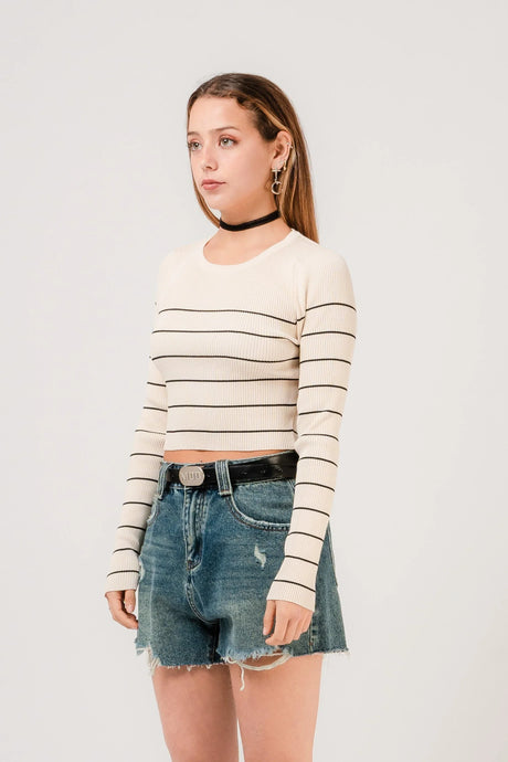 Swater Crop Moly CHOMPAS NOW Beige Claro S 