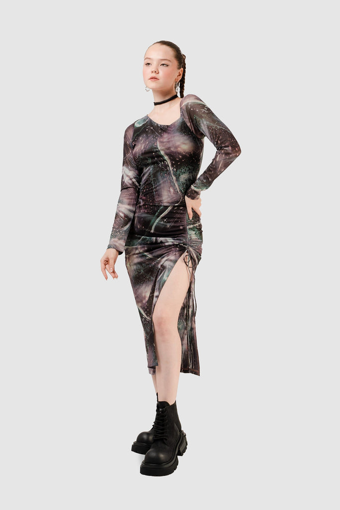 Maxi Vestido Lean VESTIDOS NOW Marrón XS 