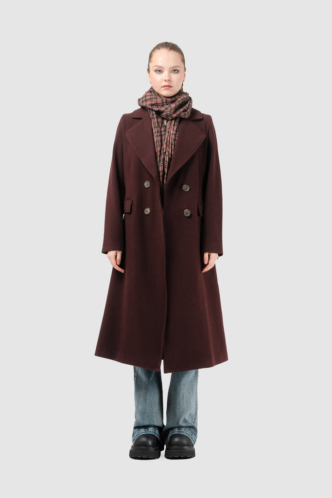 Abrigo Regular Fit Meg ABRIGOS NOW Vino XS 