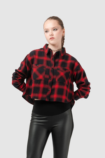 Camisa Crop Fit Alliot CAMISAS NOW Rojo XS 