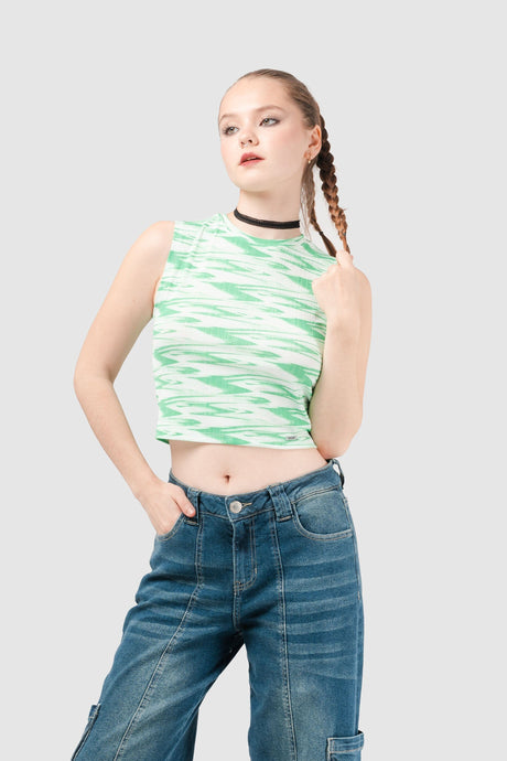 Croptop Tank Ruth CROPTOPS NOW Verde XS 