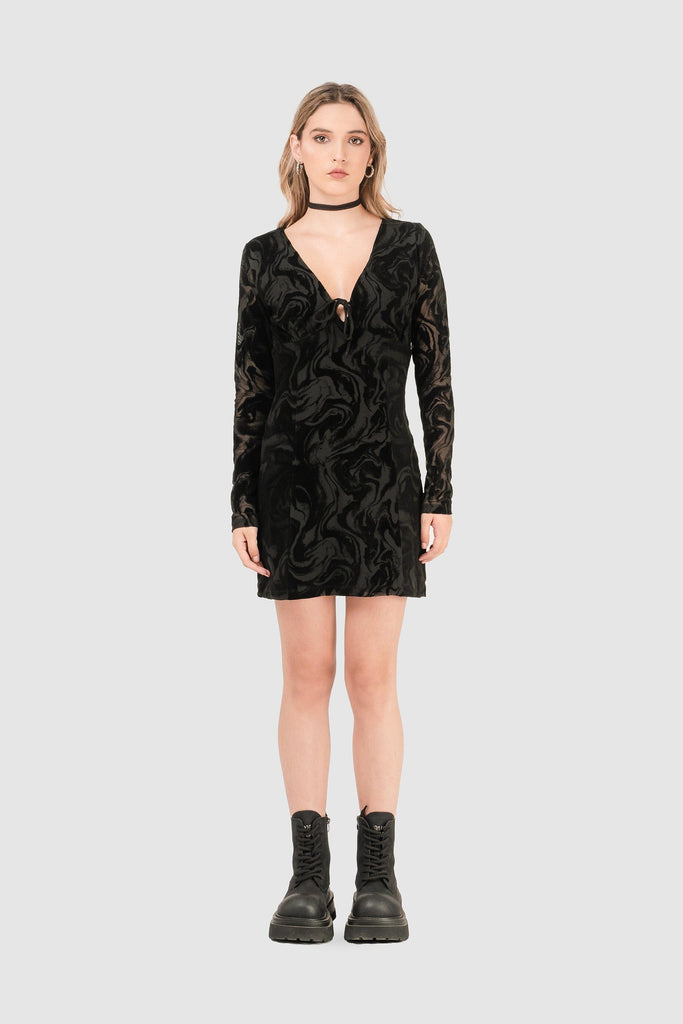 Mini Vestido Egan VESTIDOS NOW Negro XS 