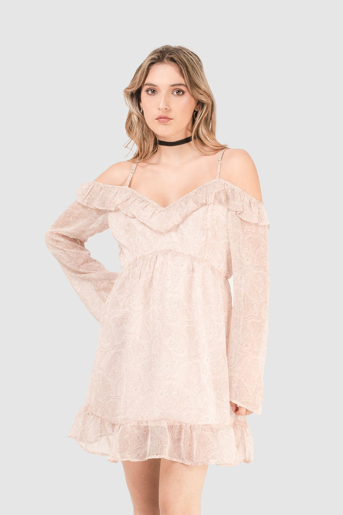 Mini Vestido Cid VESTIDOS NOW Rosado XS 