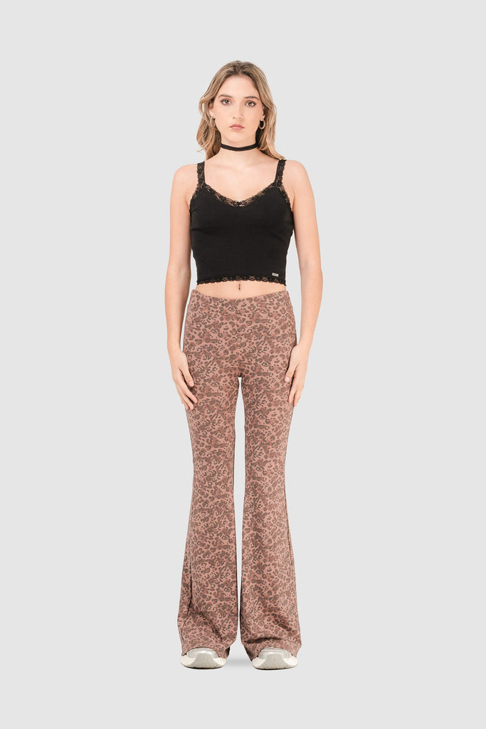 Pantalón Flare Fit Regil PANTALONES NOW Marron Claro XS 