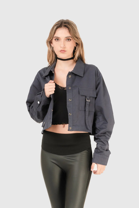 Casaca Crop Fit Gethin CASACAS NOW Azul XS 