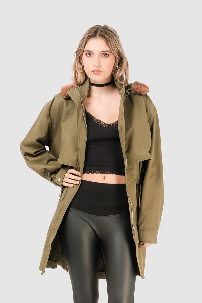 Parka Regular Fit MIadden ABRIGOS NOW Verde Oscuro XS 