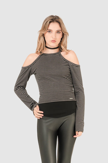 Top Slim Fit Price CROPTOPS NOW Gris XS 