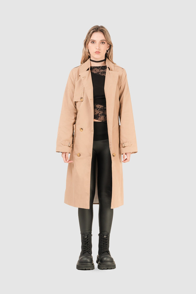 Gabardina Regular Fit Gigi ABRIGOS NOW Beige XS 