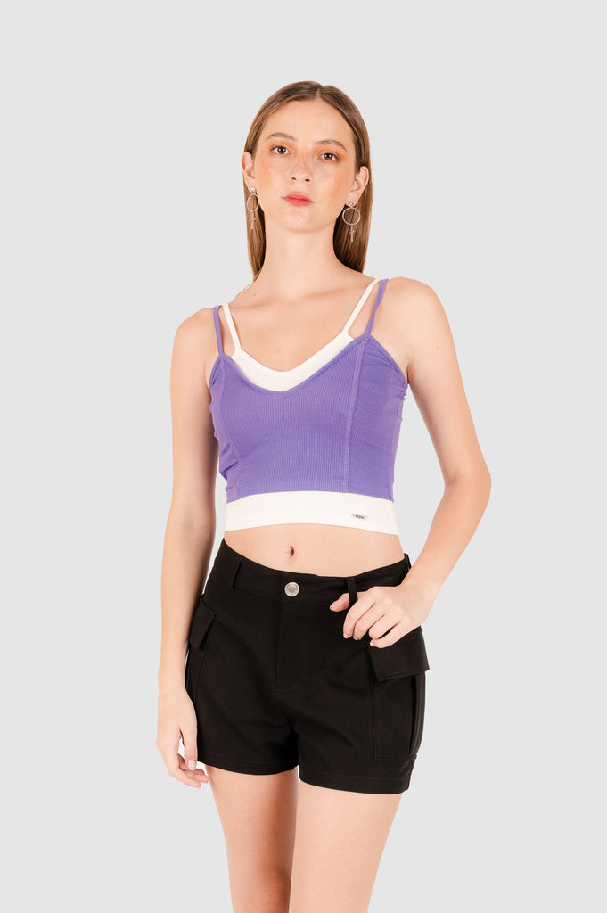 Polo Crop Slim Fit Lund CROPTOPS NOW Lila XS 