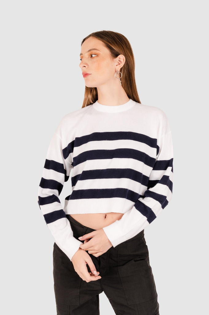 Sweter Fit Boxy Lahaina CHOMPAS NOW Azul XS 