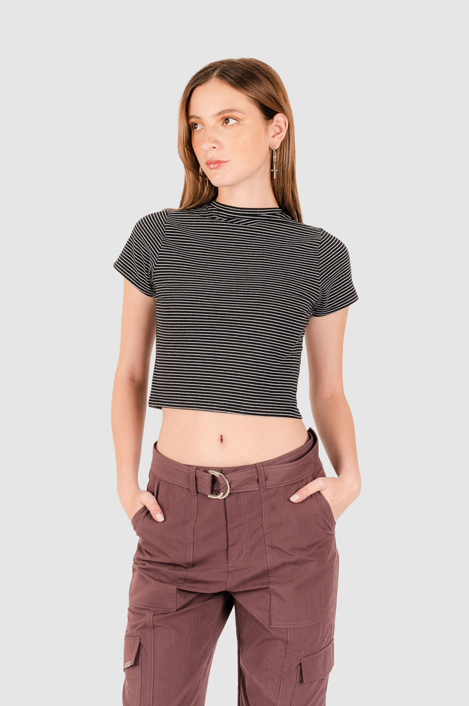 Polo Baby Tee Campania POLOS NOW Negro XS 