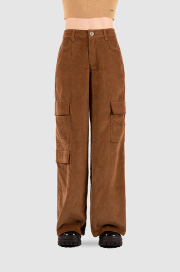 Pantalón Cargo Recto Thendy - Camel PANTALONES NOW 