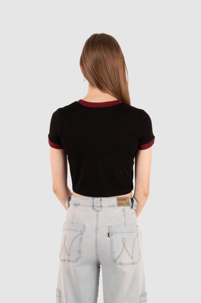 Polo Crop Mini Belmond - Guinda POLOS NOW Peru 