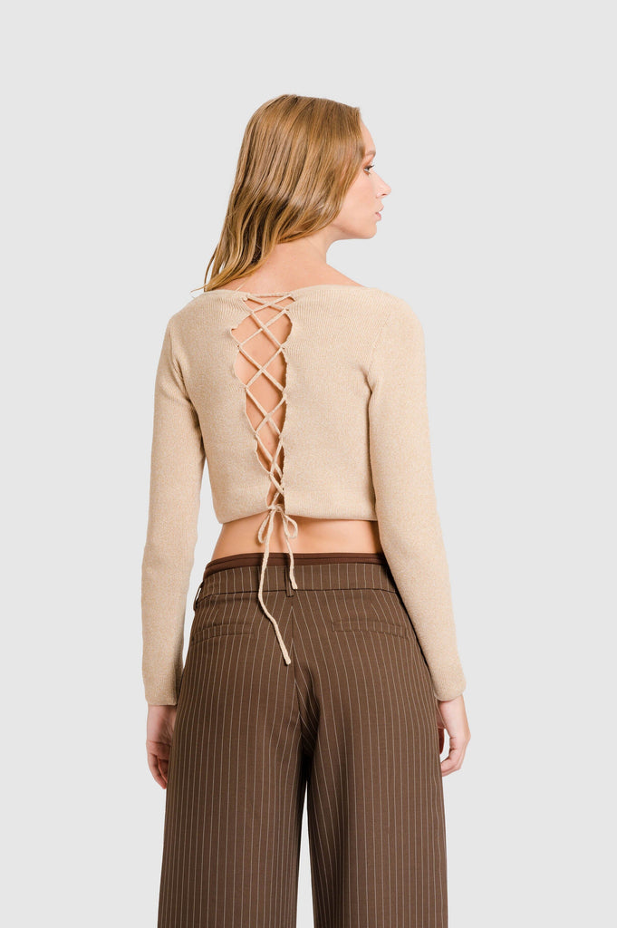 Crop Tejido Slave - Beige CROPTOPS NOW 